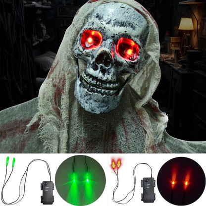 Halloween LED Glowing Eyes With Timer Light Up DIY Eyes for Skeleton Pumpkins Masks Tombstones Indoor Outdoor Horror Decorations