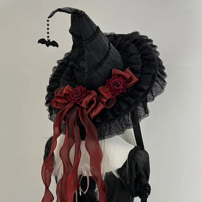 Halloween Witch Hat Gothic Vampire Wizard Hat Party Cosplay Costume Accessory