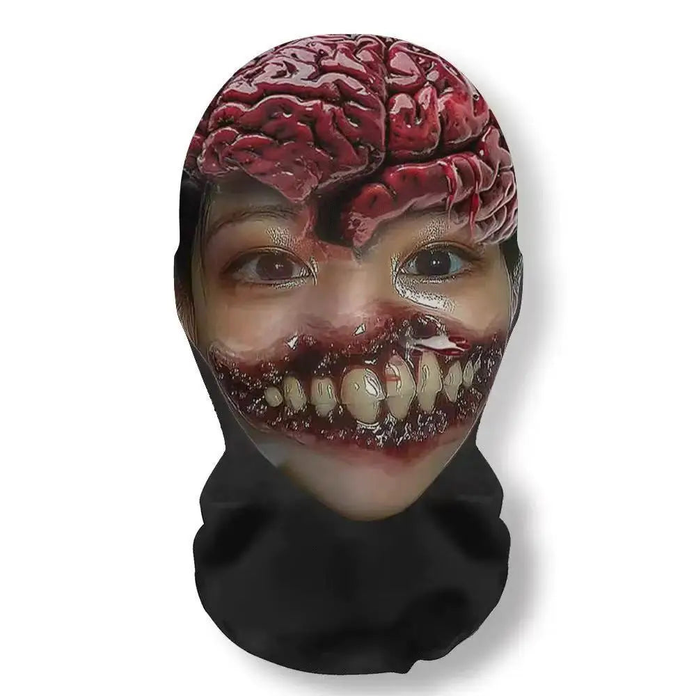 Halloween carnival funny headgear cosplay costume, comical wig mask prank props, party decoration creative headpiece