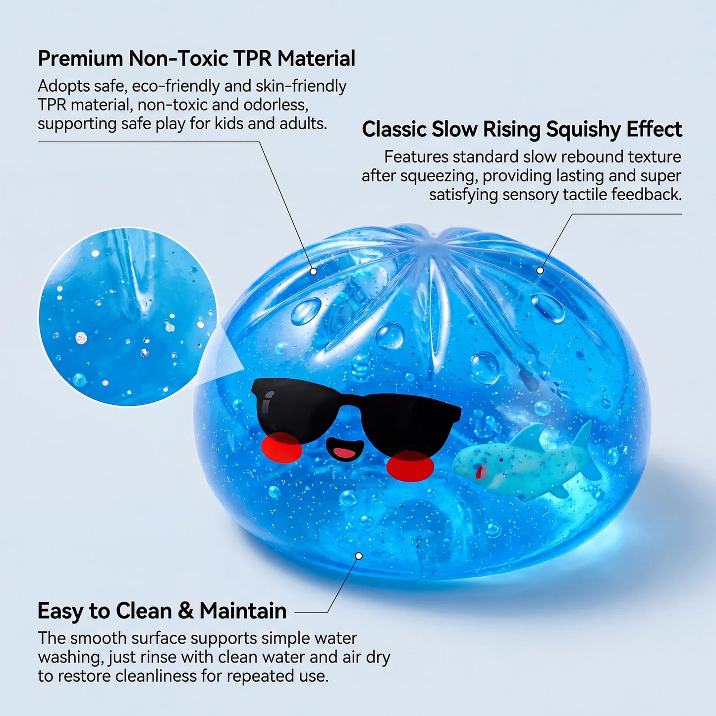 Halloween Ghosts Relieve Stress Money Sparkling Shark Dumplings Soft Relaxation Slow Elastic Steamed Buns Festival Gift