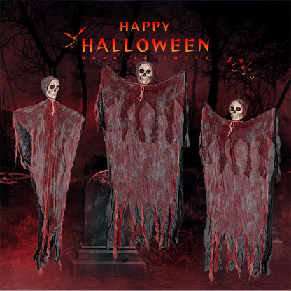 Halloween Horror Skeleton Ghost Outdoor Haunted House Ornaments Corpse Prop Skull Blood Yarn Ghostface Pendant Halloween Decor
