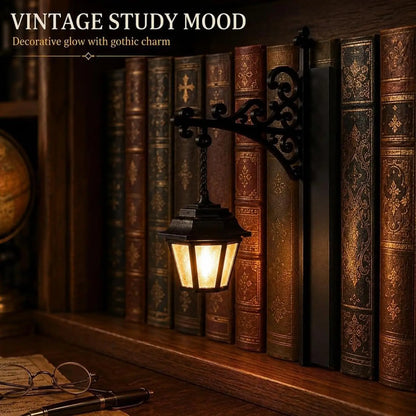 Halloween Retro Bookshelf Lighting Wall Mounted Reading Lamp Metal Gothic LED Night Light  for Studious Home Room Ornament