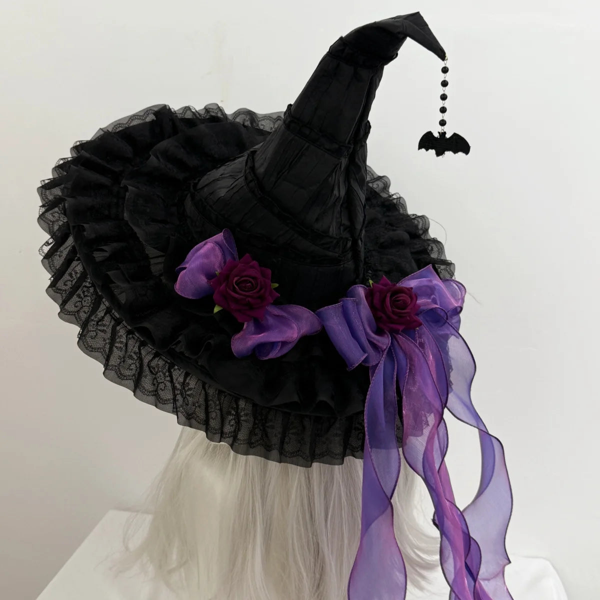 Halloween Witch Hat Gothic Vampire Wizard Hat Party Cosplay Costume Accessory
