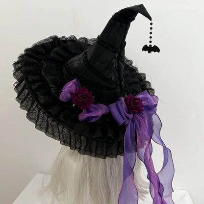 Halloween Witch Hat Gothic Vampire Wizard Hat Party Cosplay Costume Accessory