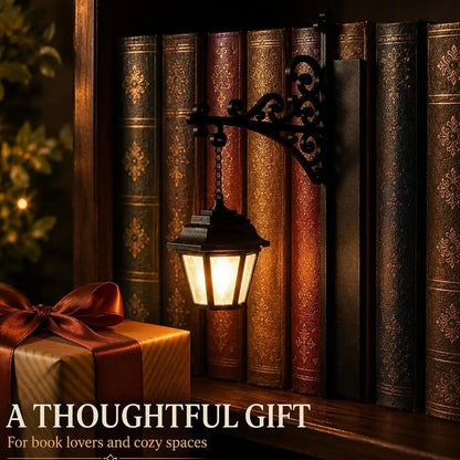 Halloween Retro Bookshelf Lighting Wall Mounted Reading Lamp Metal Gothic LED Night Light  for Studious Home Room Ornament
