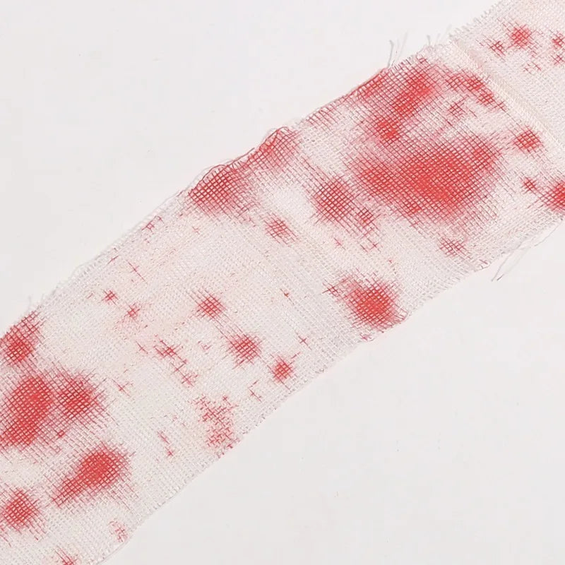 10/15M Halloween Bloody Cloth Strips Blood Gauze Bandage Haunted House Secret Room Horror Party Halloween Scene Decoration Props