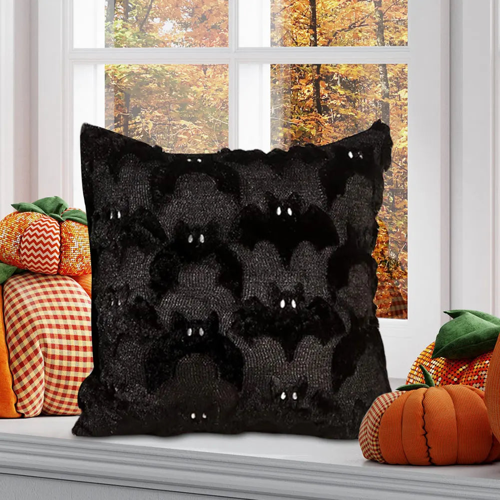 Halloween Decoration For Home Cartoon Pumpkin Bat Ghost Pillowcase Horror Soft Pillowcase Party Supplies Haloween Home Ornament