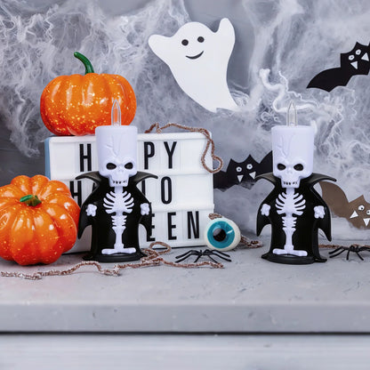2026 Halloween Decorations LED Ghost Pumpkin Lamp Horror Skeleton Led Light Mexican Day of The Dead Decorations Ornament
