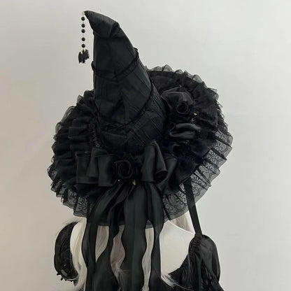 Halloween Witch Hat Gothic Vampire Wizard Hat Party Cosplay Costume Accessory