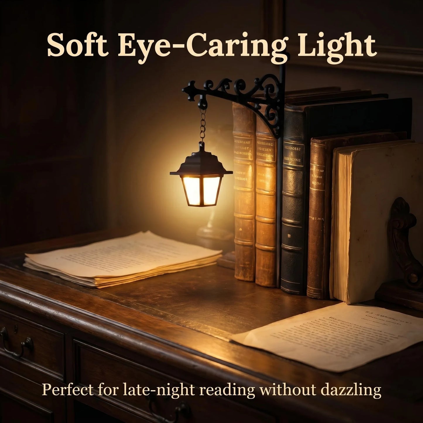 Halloween Retro Bookshelf Lighting Wall Mounted Reading Lamp Metal Gothic LED Night Light  for Studious Home Room Ornament