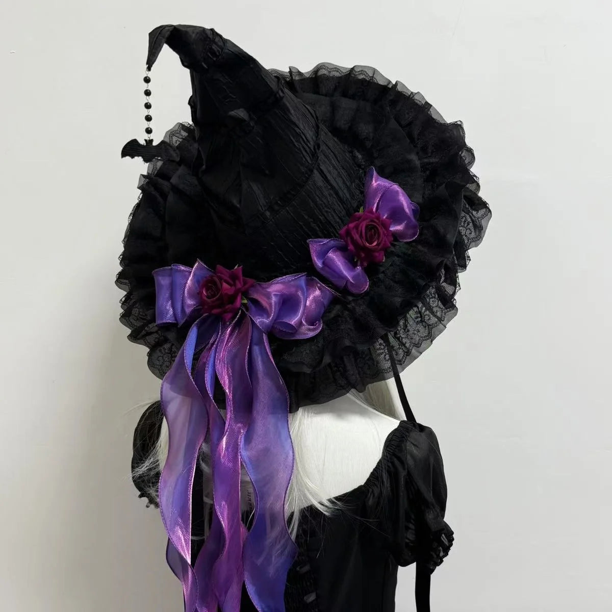 Halloween Witch Hat Gothic Vampire Wizard Hat Party Cosplay Costume Accessory