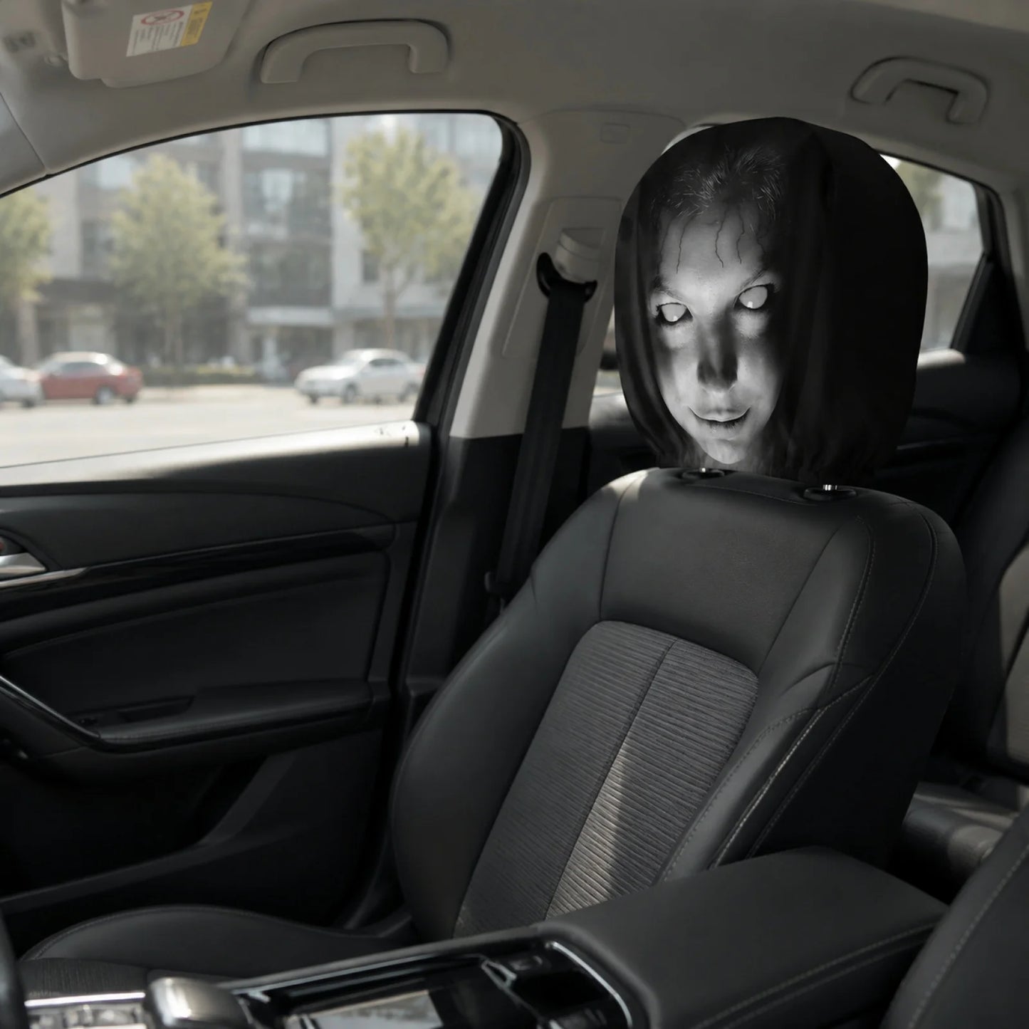 Halloween Decor Car Headrest Covers Funny Cartoon Cover Seat Head Rest Protector Auto Front Decoration 2026