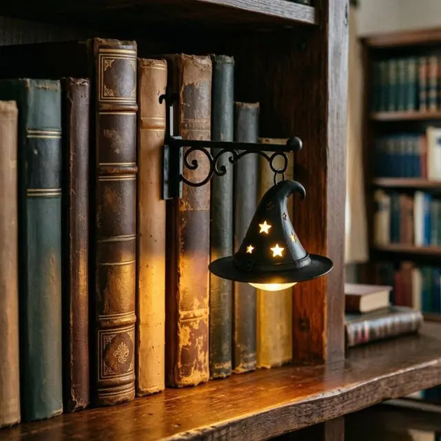 Halloween Retro Bookshelf Lighting Wall Mounted Reading Lamp Metal Gothic LED Night Light  for Studious Home Room Ornament