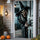 Halloween door decoration, terrifying skeleton monster opens the door, suitable for home, kitchen, porch, garden party