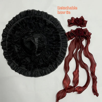 Halloween Witch Hat Gothic Vampire Wizard Hat Party Cosplay Costume Accessory