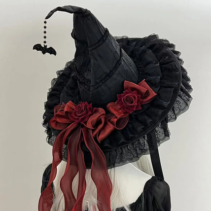 Halloween Witch Hat Gothic Vampire Wizard Hat Party Cosplay Costume Accessory