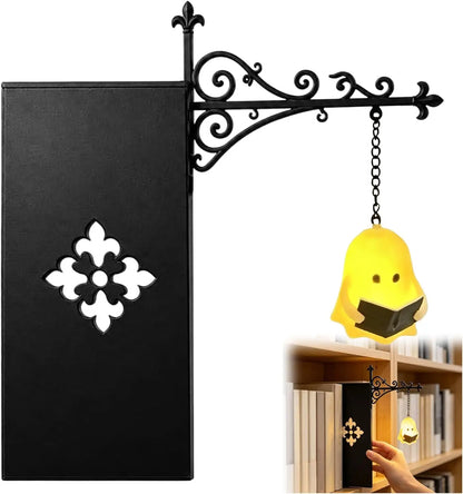 Halloween Retro Bookshelf Lighting Wall Mounted Reading Lamp Metal Gothic LED Night Light  for Studious Home Room Ornament