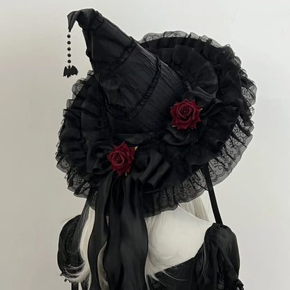 Halloween Witch Hat Gothic Vampire Wizard Hat Party Cosplay Costume Accessory