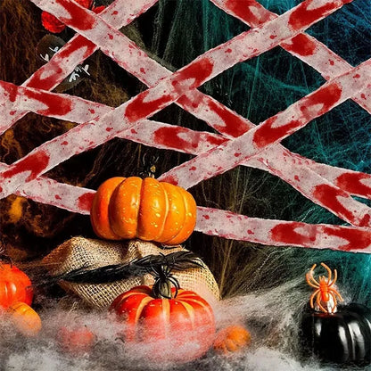 10/15M Halloween Bloody Cloth Strips Blood Gauze Bandage Haunted House Secret Room Horror Party Halloween Scene Decoration Props