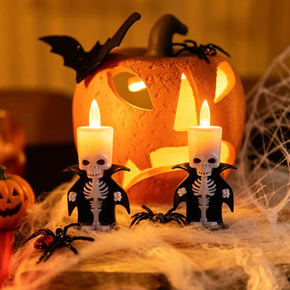 2026 Halloween Decorations LED Ghost Pumpkin Lamp Horror Skeleton Led Light Mexican Day of The Dead Decorations Ornament