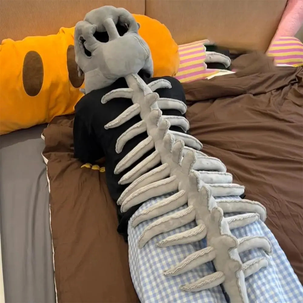 Halloween Cosplay Costume Dinosaur Skeleton Costume Costume Props Stuffed Plush Dinosaur Skeleton Hat Realistic Skeleton Pattern