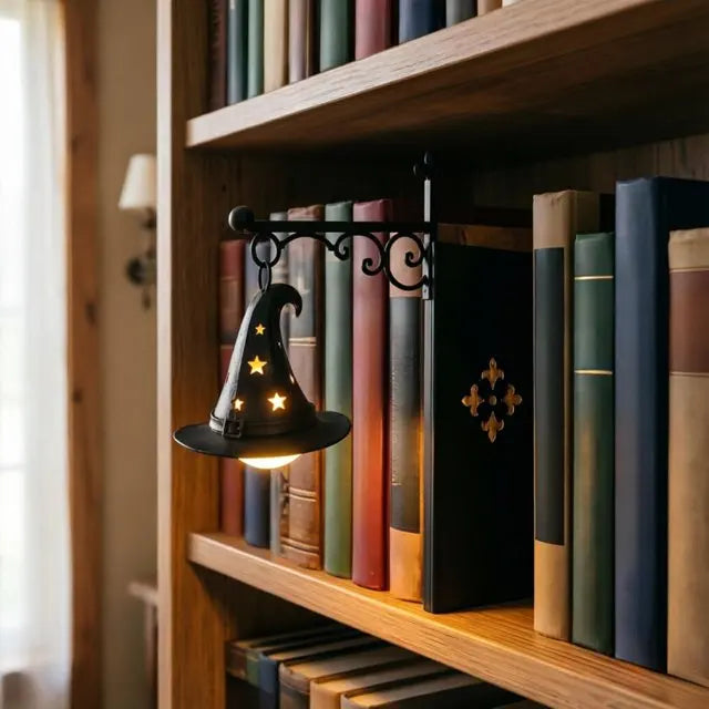 Halloween Retro Bookshelf Lighting Wall Mounted Reading Lamp Metal Gothic LED Night Light  for Studious Home Room Ornament