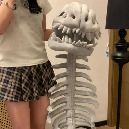 Halloween Cosplay Costume Dinosaur Skeleton Costume Costume Props Stuffed Plush Dinosaur Skeleton Hat Realistic Skeleton Pattern