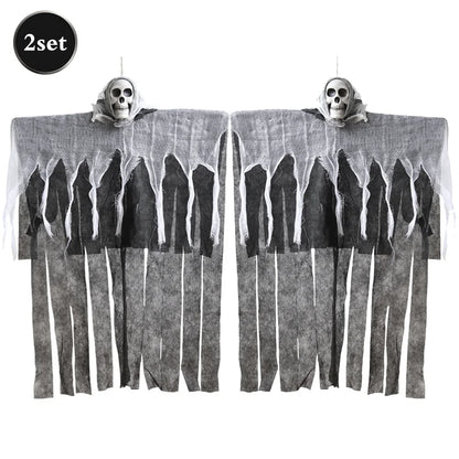 Halloween Horror Skeleton Ghost Outdoor Haunted House Ornaments Corpse Prop Skull Blood Yarn Ghostface Pendant Halloween Decor