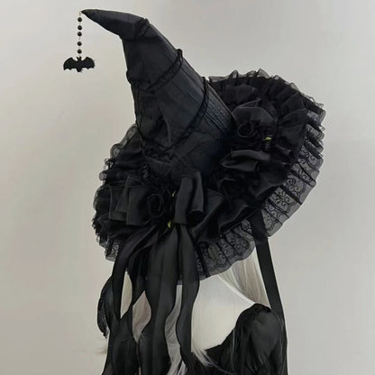Halloween Witch Hat Gothic Vampire Wizard Hat Party Cosplay Costume Accessory