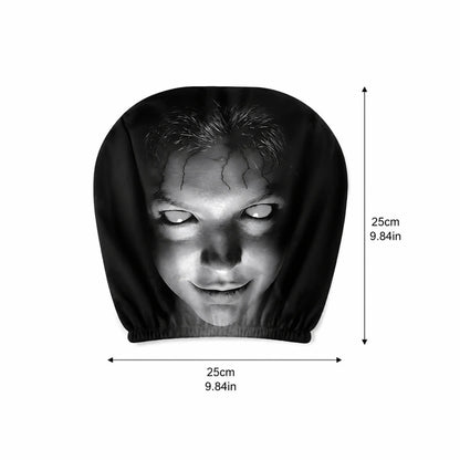 Halloween Decor Car Headrest Covers Funny Cartoon Cover Seat Head Rest Protector Auto Front Decoration 2026