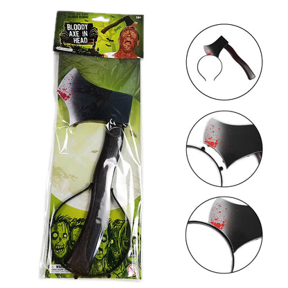 Halloween Hair Hoop Horror Blood Fake Ax Saws Knife Gothic Headband Halloween Party Masquerade Cosplay Prop Decor Accessories