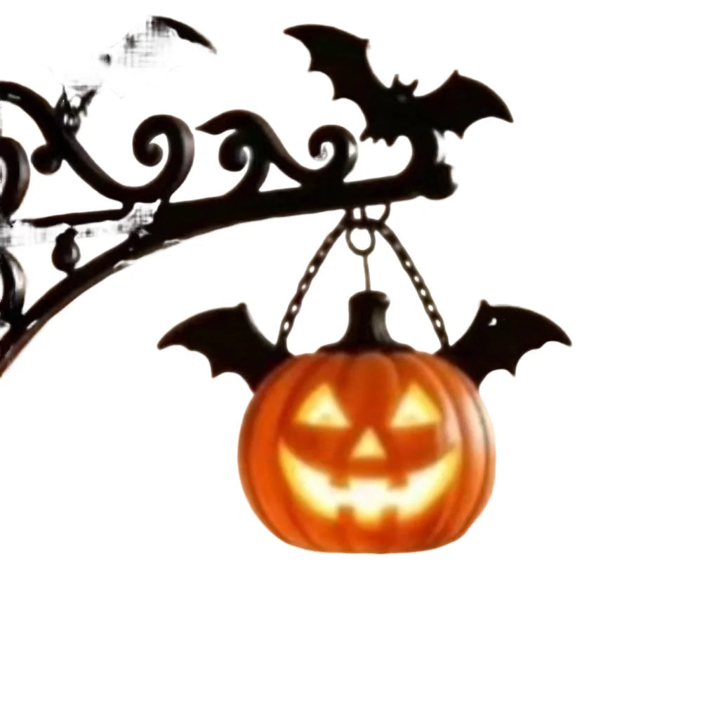 Halloween Retro Bookshelf Lighting Wall Mounted Reading Lamp Metal Gothic LED Night Light for Studious Home Room Ornament