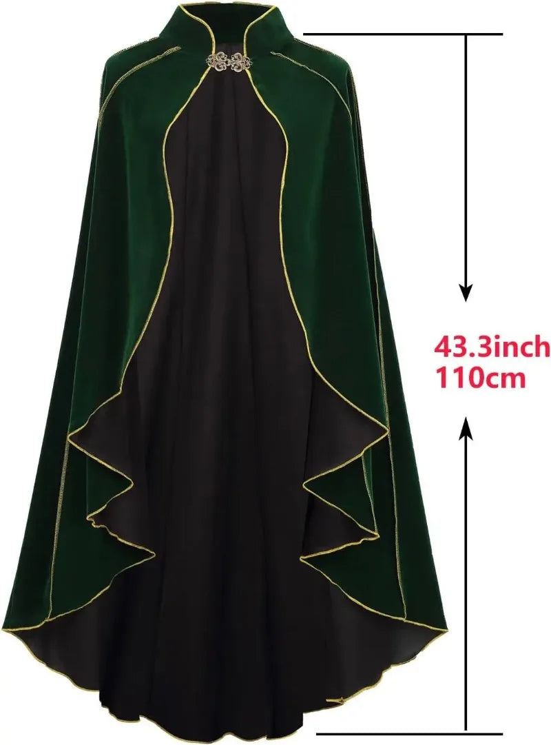 Halloween Costumes Men Cloak Cosplay Cape Medieval Shawl Pirate Robe Lord Retro Gothic Knight Costume