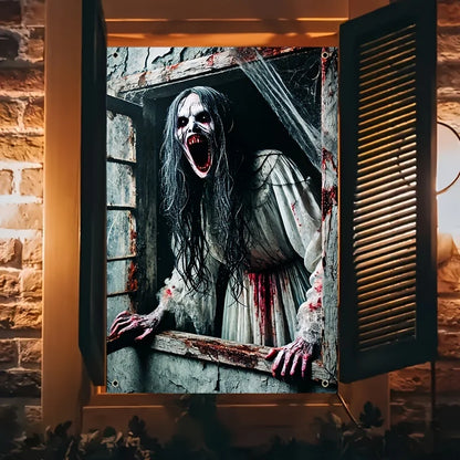 Horror skeleton tapestry, Halloween-themed photo background, room, garden, party supplies, Halloween decorations