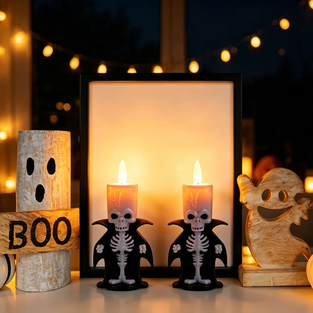 2026 Halloween Decorations LED Ghost Pumpkin Lamp Horror Skeleton Led Light Mexican Day of The Dead Decorations Ornament