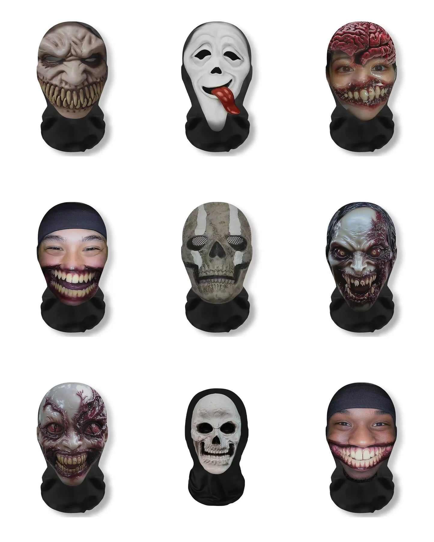 Halloween carnival funny headgear cosplay costume, comical wig mask prank props, party decoration creative headpiece