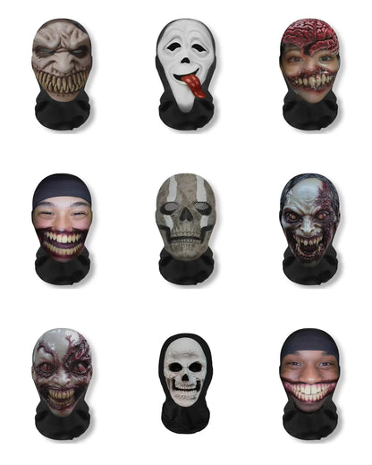 Halloween carnival funny headgear cosplay costume, comical wig mask prank props, party decoration creative headpiece