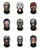 Halloween carnival funny headgear cosplay costume, comical wig mask prank props, party decoration creative headpiece