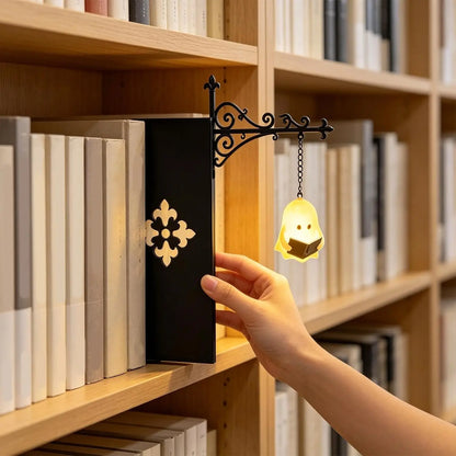 Halloween Retro Bookshelf Lighting Wall Mounted Reading Lamp Metal Gothic LED Night Light  for Studious Home Room Ornament
