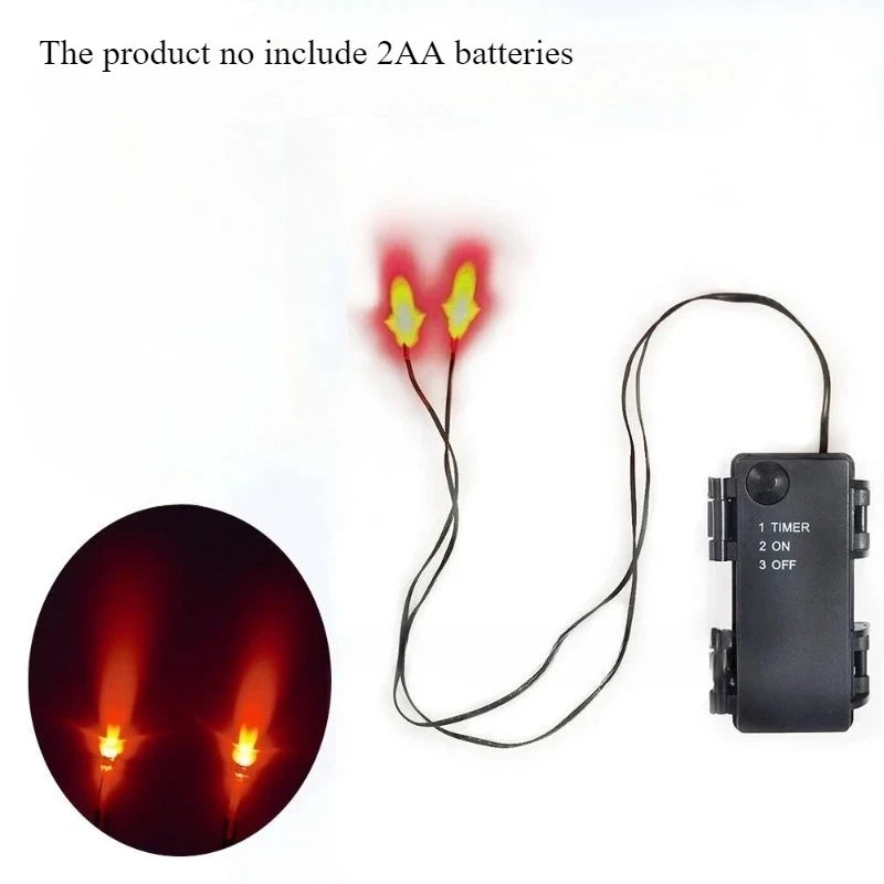 Halloween LED Glowing Eyes With Timer Light Up DIY Eyes for Skeleton Pumpkins Masks Tombstones Indoor Outdoor Horror Decorations