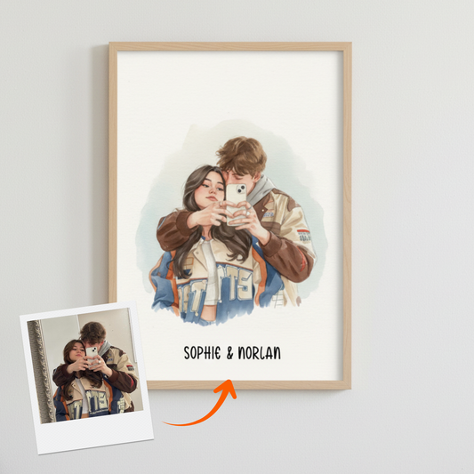 Watercolor-Style Portrait Poster – Custom from Your Photo