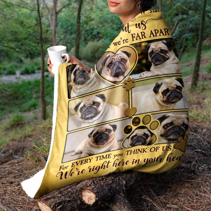 Custom Photo When Tomorrow Starts Without Me - Memorial Gift For Dog Lover, Cat Mom, Pet Loss - Personalized Fleece, Sherpa Blanket