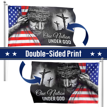 One Nation Under God Flag - Patriotic Grommet Flag Gift for Faithful Hearts & Home Decor