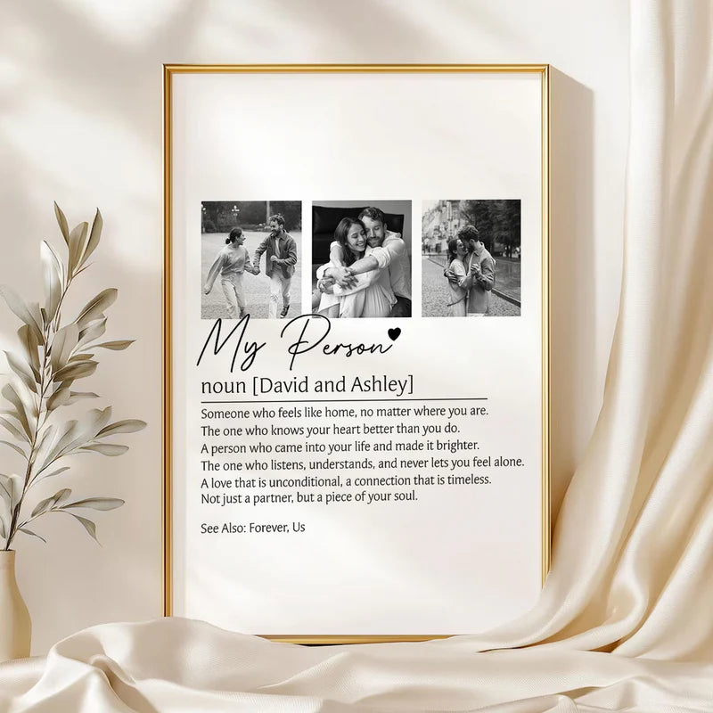 My Person Definition Wall Art Personalized Poster - Sentimental Anniversary, Valentine's Day Gift for Couples