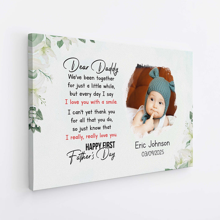 Personalised Dear Mummy Happy First Mother's Day Photo Canvas