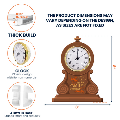 USA 250th Anniversary - Personalized Acrylic Desk Clock