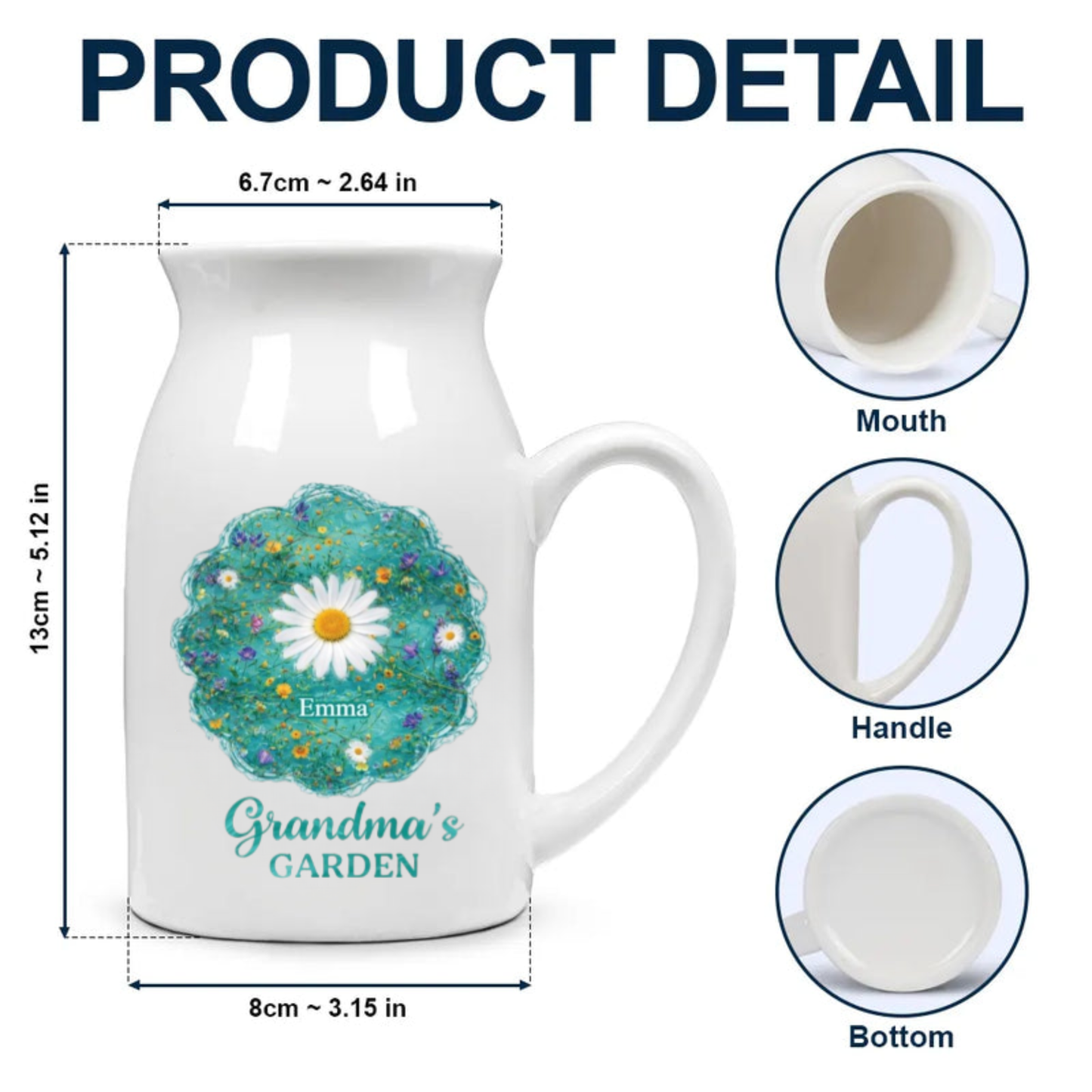 Grandma’s Garden - Personalized Ceramic Flower Vase