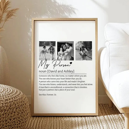 My Person Definition Wall Art Personalized Poster - Sentimental Anniversary, Valentine's Day Gift for Couples