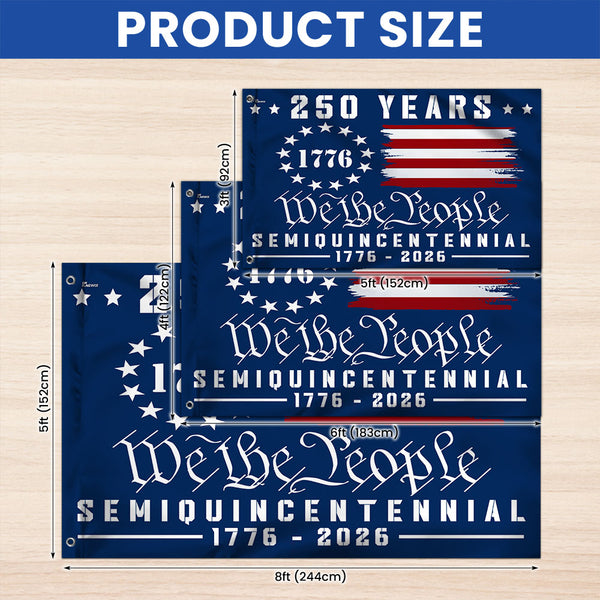 American Flag - America 250th Anniversary We The People Grommet Flag