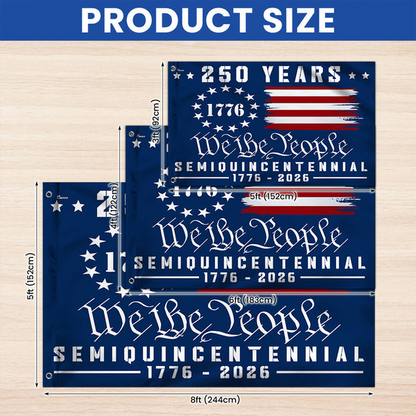 American Flag - America 250th Anniversary We The People Grommet Flag